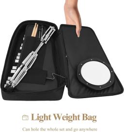 Glockenspiel Xilofone Bell Kit, Kit de percussão profissional para adultos, 8 Polegada Drum Practice Pad, 32 Nota - Image 4