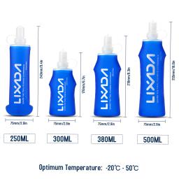 Lixada-BPA Free Hydration Water Bottle, Folding, Soft, TPU, Food Grade, Outdoor, Running, Hiking, Cycling - Image 2