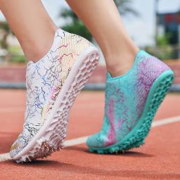 Tênis de atletismo masculino e feminino, tênis de corrida Spike, leve, macio, sapatos esportivos profissionais, plus size, 34-46 - Image 3