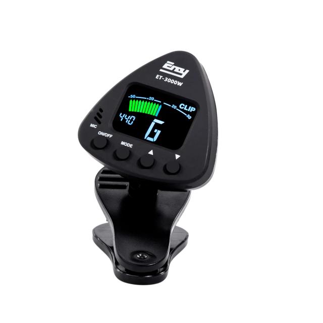 Tuner para Instrumentos de Sopro com Suporte para Microfone e Clip-On - Ajuste para Saxofone, Clarinete, Trompete e Flauta, Modelo ET 3000W
