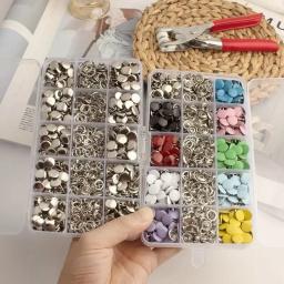 Botões De Costura De Metal Colorido, Solid Plier Tool Set, Prong Press Studs, Snap Fasteners, Instalando Roupas e Sacos, 50 Pcs, 100Pcs - Image 3