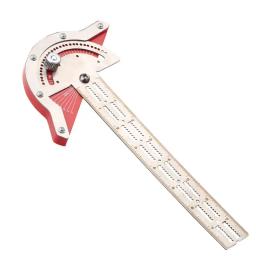Marceneiros Edge Ruler Ferramentas de Medição de Ângulo, Métrica e Polegadas, Ferramenta Multifuncional de Medida de Ângulo, Rack de armazenamento de parede - Image 4