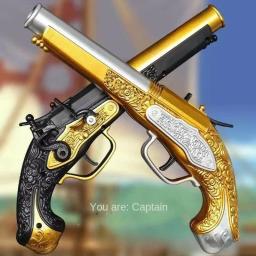 Pistola dupla macia Winchester Gold Revolver emula pistola pirata caribe EVA pistola de brinquedo infantil - Image 3