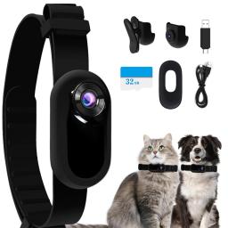 Dog Tracker Collar com registros de vídeo, Acessórios Pet, Collar Outdoor Wireless, No WiFi Necessário, Sport Camera - Image 1