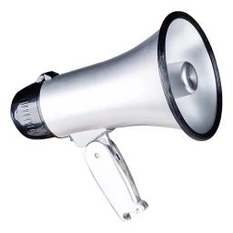 Alto-falante PA megafone com sirene embutida, bullhorn PA compacto, gravador de voz prata, abridor de garrafas, 25 W - Image 1