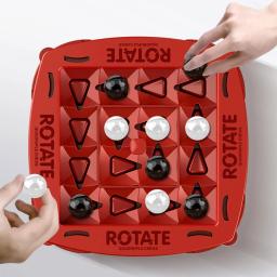 Jogo de pista de xadrez lógico brinquedo educativo, jogo de xadrez de pista, jogo de quatro em uma fileira, mesa divertida 2 jogadores conjunto de jogo de tabuleiro de quebra-cabeça - Image 3