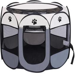 Cercadinho de estimação dobrável com cerca interior, Oxford, leve, Puppy Play Pen para cães médios, Playpens portáteis para gato - Image 6