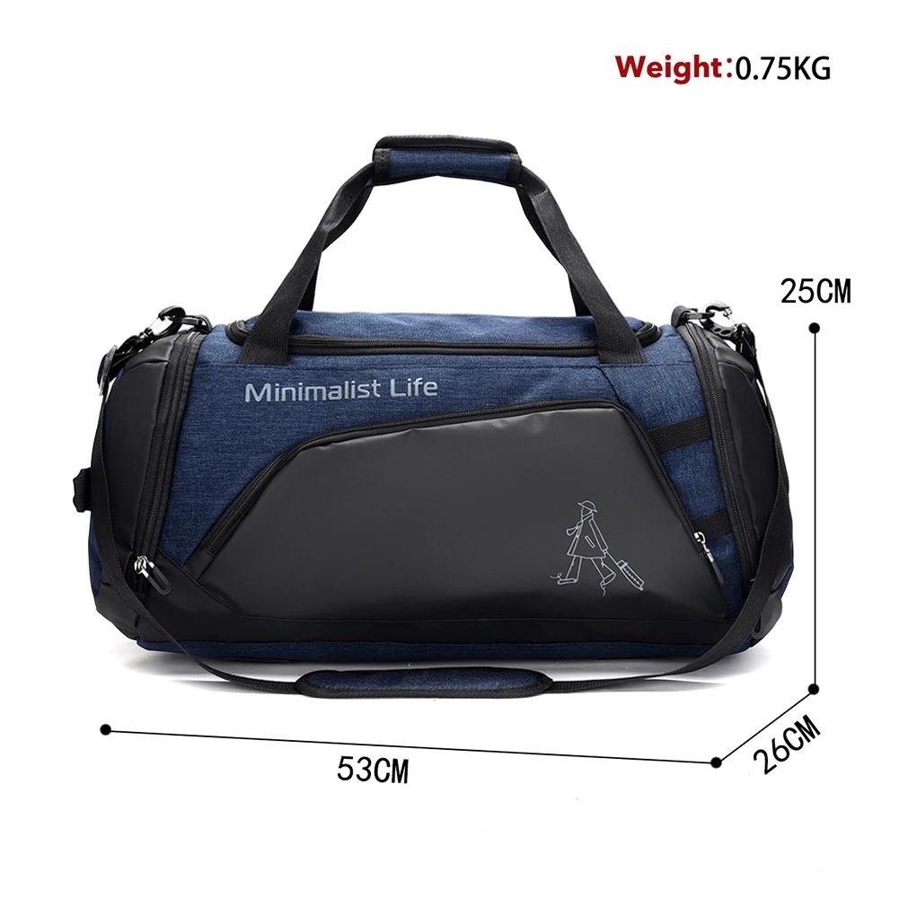 Saco de Fitness Impermeável de Nylon para Homens e Mulheres, Sacos de Viagem Esportiva, Grande Capacidade, Saco de Acampamento Exterior, Bolsa Crossbody - Image 1