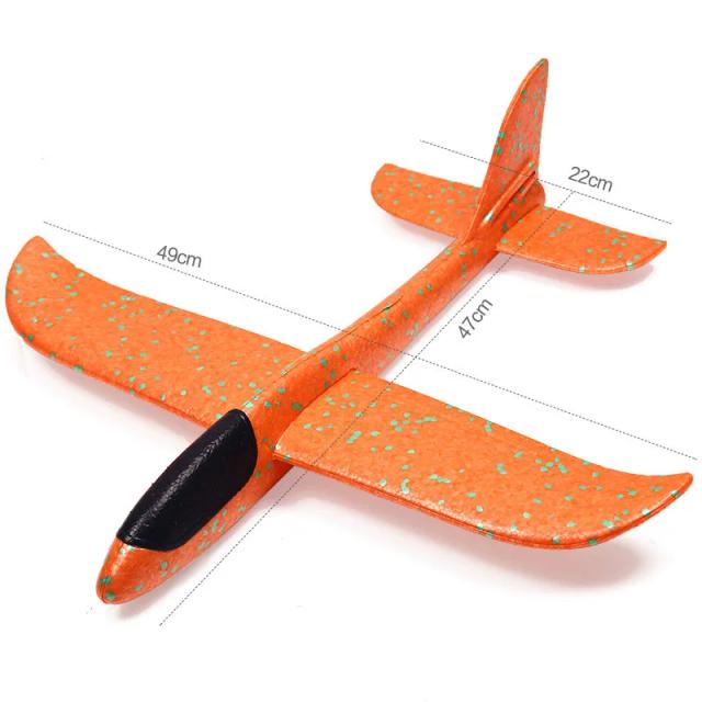 Brinquedo Avião de Espuma Luminoso Lançamento Manual Para Crianças