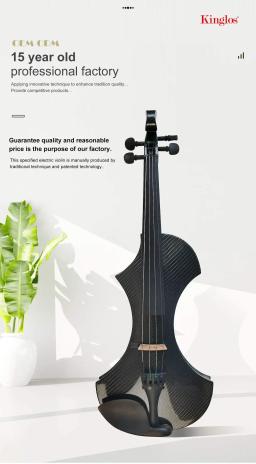 Violino elétrico Spruce corpo, caso impermeável e arco, alta qualidade, tamanho 4/4 - Image 2