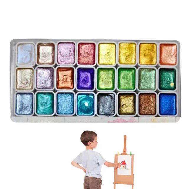 Kit de Pintura em Aquarela com Efeitos Perolados para Artistas Profissionais