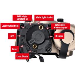 Eotec-Tactical Airsoft Rifle Arma, Visando Laser OGL, ponto vermelho, verde, azul infravermelho, IR Laser Strobe Lanterna, Visão Picatinny, 20 milímetros - Image 2