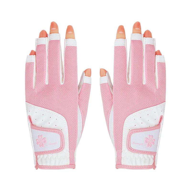 TTYGJ-Luvas de golfe de silicone impresso feminino, antiderrapante, dedo de orvalho, tela tocável respirável, mãos esquerda e direita - Image 1
