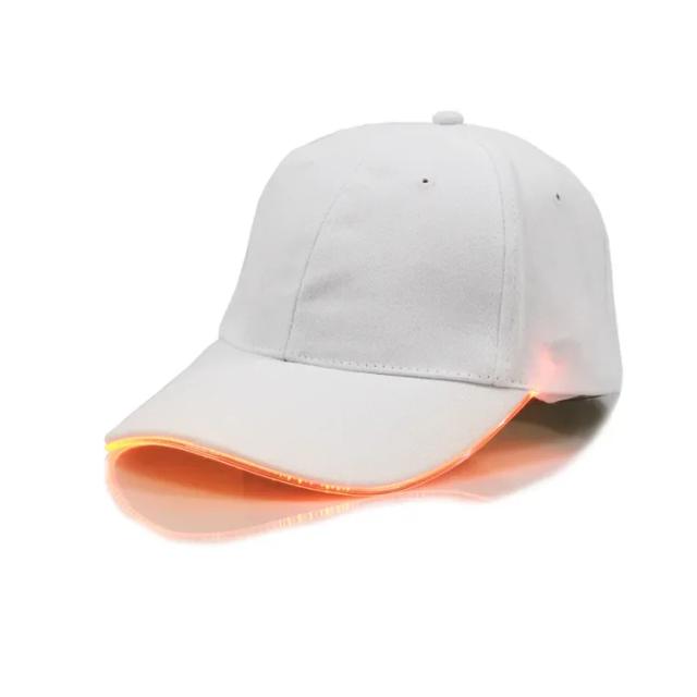 Chapéu Hip-Hop Ajustável com Luz LED Intermitente para Festas e Noites Estilosas