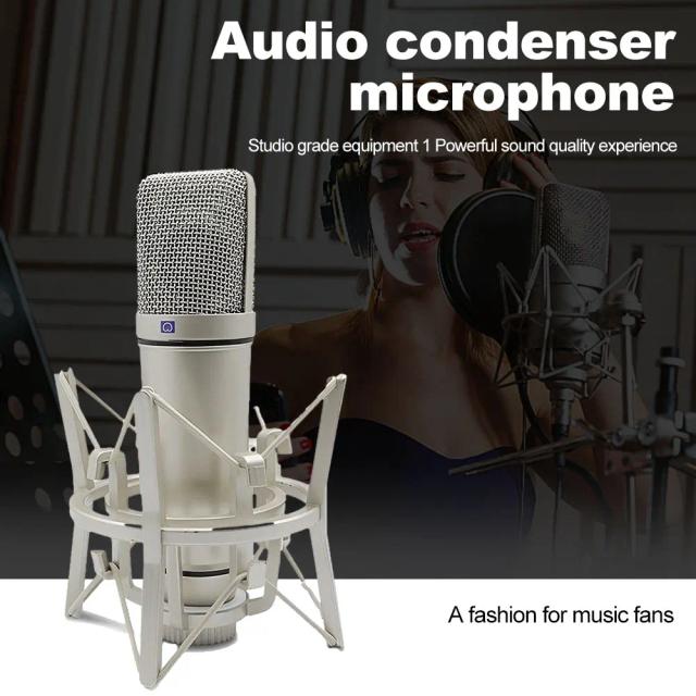 Microfone Condensador Premium para Vocais e Instrumentos Profissionais em Estúdio