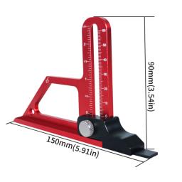 Tabela ajustável Saw Depth Gauge, Configurando o Blade Router, 0-60mm, Alumínio com Métrica e Polegada Scale Bits, Medidor de altura - Image 5