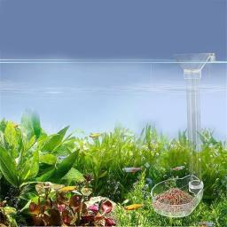 Tigela de prato de tubo de alimentação de aquário acrílico para peixes camarão caracóis suprimentos de alimentação E7CB - Image 5
