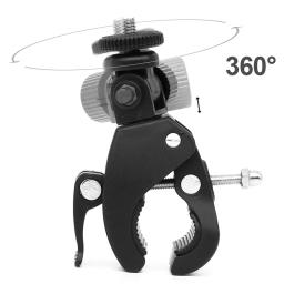 Universal bicicleta guiador braçadeira suporte, tripé parafuso clipe de montagem, 360 graus de rotação, suporte DV, Go Pro, Sport Camera - Image 2