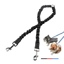 Elastic Extended Pet Leash Belt, Dog Leash Corda, 2 Way Couplers, treinamento ao ar livre, dois duplo, pequeno, médio, cães grandes, chumbo Coisas - Image 6