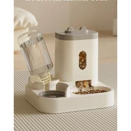Alimentador automático com fonte de água para animais de estimação, prato levantado, grande capacidade, tigela de comida para cães e gatos - Image 6