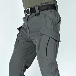 Homens à prova dwaterproof água tático softshell calças de acampamento caminhadas escalada trekking pesca caça velo inverno ao ar livre jaquetas - Image 1