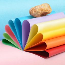 100 pces a4 papel de cópia colorido quadrado cartão jardim de infância origami estudantes produção diy de materiais de papel colorido - Image 3