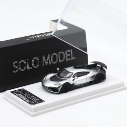 SOLO-Super Car One Starlight Prata Modelo Diecast, Coleção Diorama, Carro em miniatura Brinquedos, 1:64 - Image 6