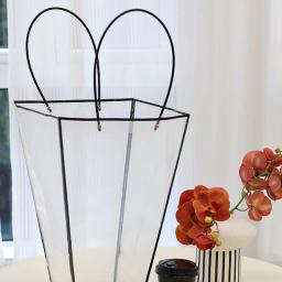Portátil Flor Sacola, PVC Transparente, Rose Bouquet, Sacos De Embrulho, Caixas De Presente, Casamento, Festa De Aniversário, Embalagem Decoração - Image 6