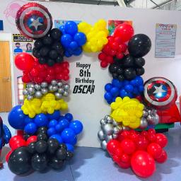 Spider-Man Themd Balloon Garland Arch Kit para Crianças, Balões de Látex, Vermelho, Azul, Decoração para Festa de Aniversário, Super-herói, 1-9, 106Pcs - Image 2