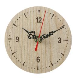 1 pçs relógio de parede versátil colocação relógio 12cm clássico retro pendurar relógio de parede decoração para casa relógio de parede de madeira prático diy - Image 3