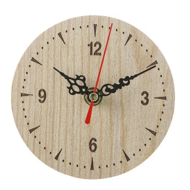 Relógio de Parede Clássico Retro 12cm em Madeira - Versátil e Prático para Decoração de Casa