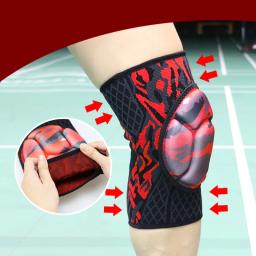 1 Par Esportes Joelheiras Acolchoadas Compressão Pro Joelho Mangas para Jovens & Adulto Basquete Wrestling Voleibol Workout Joelho Brace - Image 6