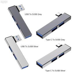 Estação de ancoragem USB para computador, 3-em 1, velocidade de 5,0Gbps, 3 portas de expansão Dock Hub, OTG, USB 3.0, tipo C, 3.0 a 3 USB para PC, laptop - Image 4
