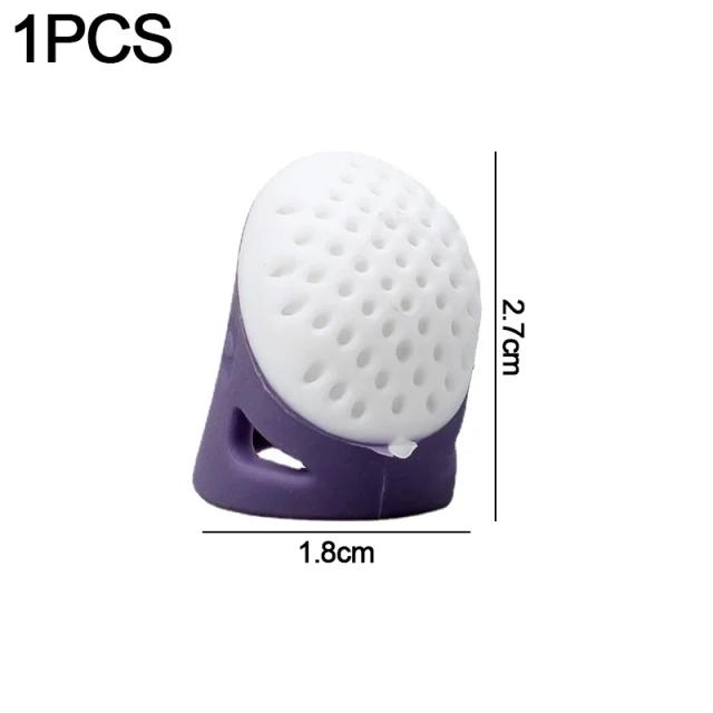 Dedais de Silicone Antiderrapantes para Costura - Protetores de Dedos Ocos para DIY e Ponto Cruz