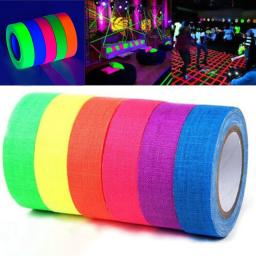 Yomdid 1pc fita reativa uv luz negra diy fita fluorescente de néon que brilha no escuro neon gaffer tema decoração de aniversário suprimentos - Image 2