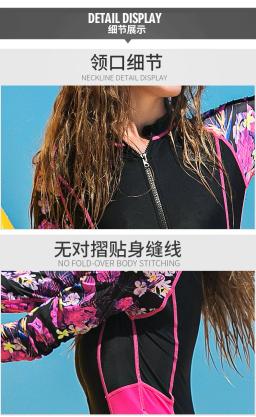 SBART-Fato de mergulho feminino, One Piece, protetor solar, manga comprida, conservador, slim fit, roupa de banho, novo - Image 5