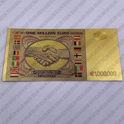 Europeu 1000000 cédula da folha de ouro um milhão de ofícios da moeda da nota do euro para a coleção e presentes - Image 2