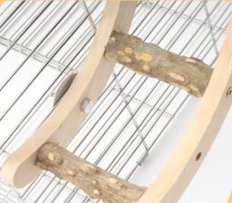 Escada de madeira para gaiola de hamster 6 passos Pássaro interativo para animais de estimação Brinquedo papagaio Acessórios para pássaros de escalada - Image 2