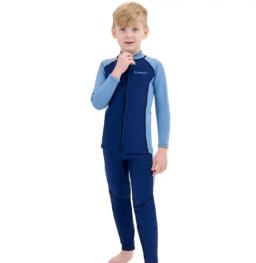 Terno de mergulho em neoprene para crianças, traje de manga comprida, maiô grosso para meninos e meninas, mantenha roupas quentes - Image 1