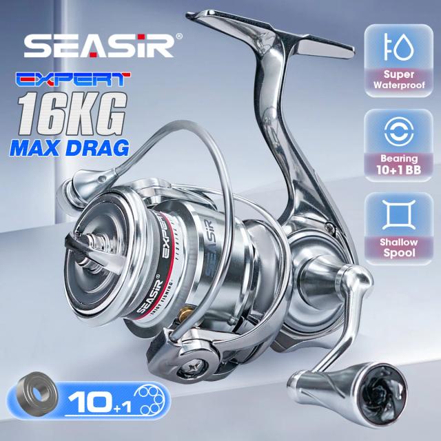 Seasir Molinete de Pesca Expert Ultra Long Casting 1500S-4000S 10+1BB 5.2:1