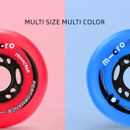 Roda PU grossa colorida para patins Slalom, rodas de skate Freestyle, "MICRO, fórmula patenteada exclusiva, 76mm, 80mm, 3.15", 85A, 4 peças - Image 5