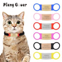 Nome Personalizado Tag para Animais de Estimação, Gravura Personalizada, Nome Tag Silicone, Número de Telefone, Anti-Lost, Ouro Rosa, Cão, Gato, Cachorro, Gatinho, Acessórios - Image 1