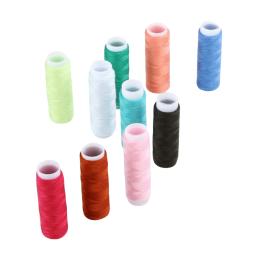 Cores misturadas Fio De Costura Rolo, Máquina Mão Bordados, 200 Jarda Cada Carretel para Kit De Costura Doméstica, 39Pcs - Image 4