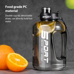 Garrafa de água esportiva com balança para homens, copo de ginástica, ciclismo, fitness, acampamento, fitness, chaleira, balança, 1.2l, 1.7l, 2.5l - Image 3