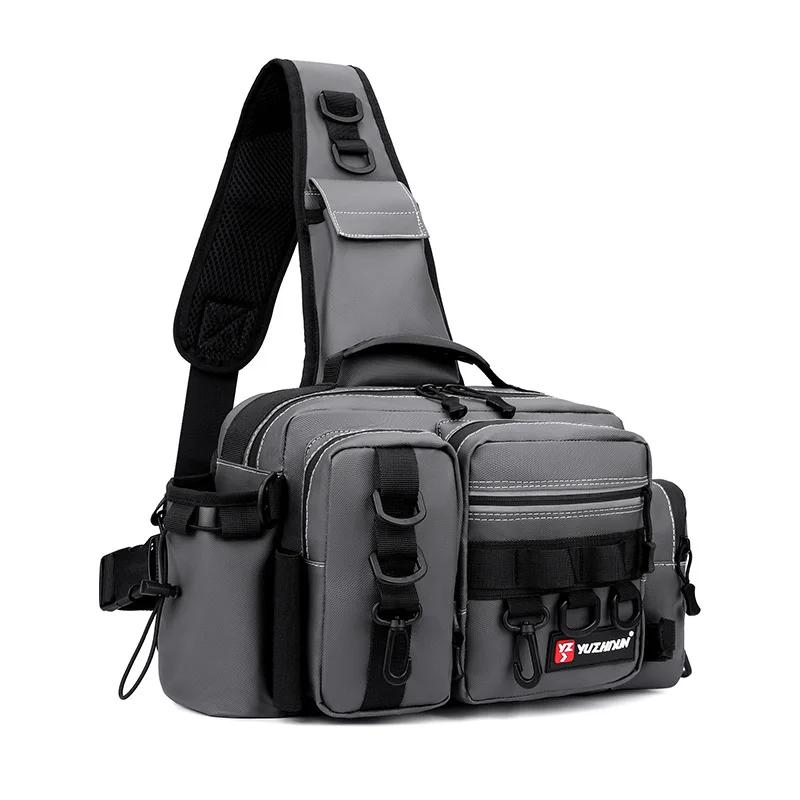Mochila de pesca impermeável, caixa de atração, sacos de armazenamento para homens, mochila de cintura com vara, bolsa de ombro - Image 1