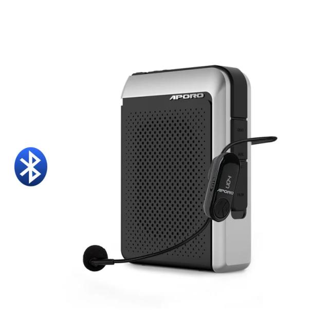 Microfone Bluetooth Sem Fio UHF 2.4G T18 T21 para Professores, Guias de Tour, Aulas de Ioga e Reuniões com Alto-falante de 30W e Rádio FM