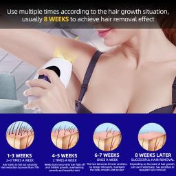 Xiaomi Mijia-Depilador indolor a laser para mulheres, flash permanente, fotoepiladora IPL, depilação, depiladora elétrica, venda quente, 600000 - Image 5