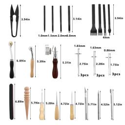 Kraball kit de costura de couro com furador mão costura agulhas linha kit de ferramentas de artesanato de couro para sapatos sofá tenda tapete - Image 2