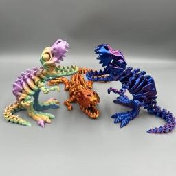 3D impresso grande boca dinossauro estatueta modelo, Crânio integrado, Tyrannosaurus Rex Joint, mover livremente - Image 2