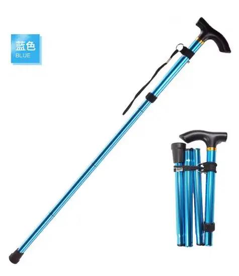 Bastão de Caminhada Ajustável com Alça Almofadada para Idosos - Leve e Portátil, Ideal para Homens e Mulheres